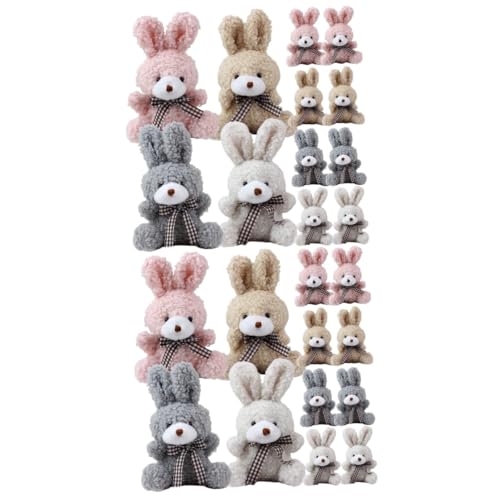 Alasum 24 STK Hase Schlüsselanhänger Plüschfigur Spielzeug Stofftier-Schlüsselanhänger Bunny Schlüsselanhänger Bunny Taschenanhänger Schlüsselanhänger für Frauen Plüschanhänger Metall von Alasum