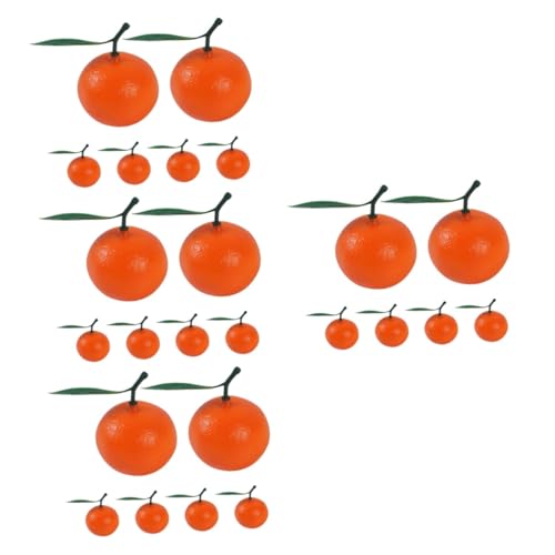 Alasum 24 STK Künstliche Orange Orangen Obst Layout-szenendekor Naturgetreue Fruchtdekorationen Dekorative Künstliche Früchte Fotografie-Requisiten Modell Mit Gefälschten Früchten Schaum von Alasum