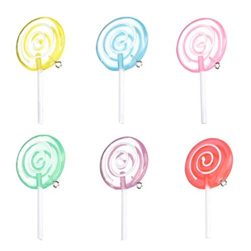 Alasum 24 STK Lollipop-Modell Lutscher-Requisiten Süßigkeiten Requisiten Cupcake-Topper Simulation Süßigkeiten Spielzeug Miniaturszenendekore Dekoration Zum Thema Süßigkeiten Plastik von Alasum