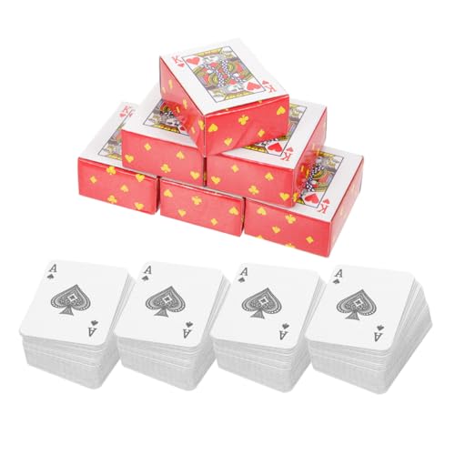 Alasum 24 Sätze Mini-Spielkarten Tragbare Spielkarten Reisekartenspiele Kleines Pokerspiel Spielkarten Als Partygeschenk Reise-minispielkarten Kleine Pokerkarten Beschichtetes Papier von Alasum