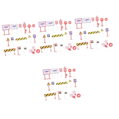 Alasum 24 Sätze Straßensperre Verkehrszeichen Behindertenzeichen Für Parkplätze Spielzeug Leitkegel Spielzeug-verkehrsschilder Sandtisch Für Kinder Ampelspielzeug Mini-straßendekore Abs von Alasum