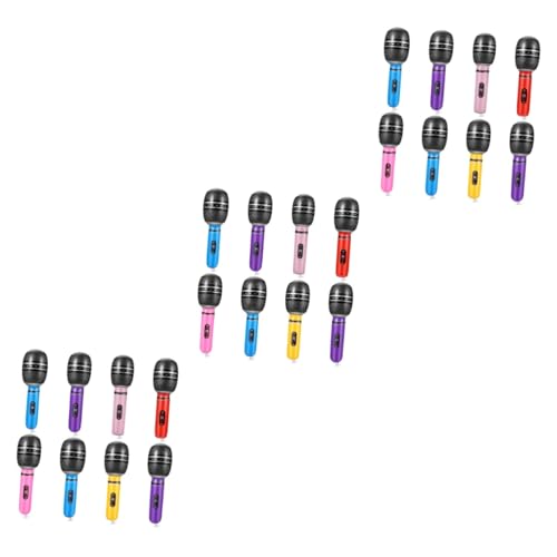 Alasum 24 Stk Aufblasbares Simulationsmikrofon Aufblasbare Mikrofone für Partys Aufblasbare Mikrofonstütze musikinstrumente musik instrumente Mikrofonstütze vortäuschen Mikrofon Spielzeug von Alasum