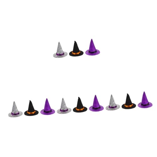 Alasum 24 Stk Halloween Weinflaschen set halloween kleidung halloween costumes dekorativer Flaschendeckel Zaubererhut Flaschenverschluss Mini-Schnapsflaschen Weinflaschendeckel Filzstoff von Alasum