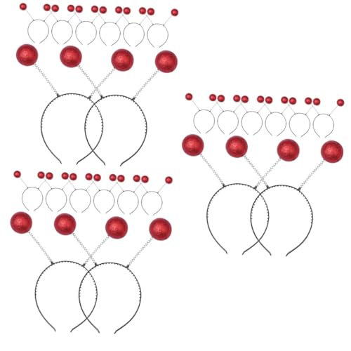 Alasum 24 Stk Stirnband aus Schaumkugel Weltraum-Stirnband außerirdisches Haarband Glitzerndes Stirnband Alien-Ohren-Stirnband Stirnbänder Party-Kopfbedeckungen Alien-Kopfbedeckungen rot von Alasum