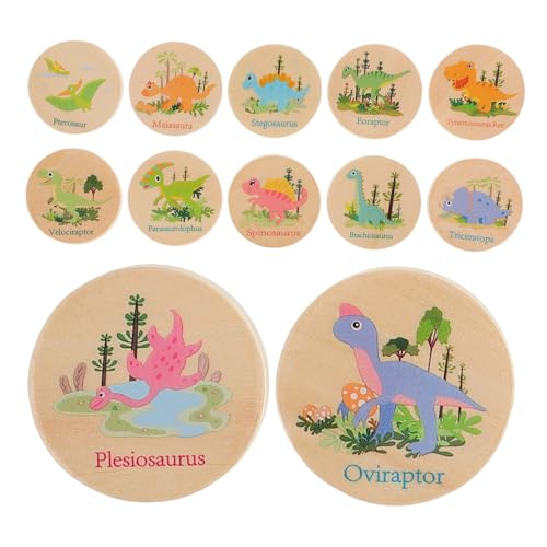 Alasum 24 Stück Dinosaurier Memory Schach Kleinkind Spielzeug Kinderspielzeug Kleinkind Spielzeug Kinderspielzeug Memory Matching Spiel Kinder Dinosaurier Puzzle Kinder Memory von Alasum