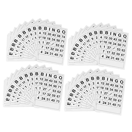 Alasum 240 STK Bingo-Karten Sammelzubehör lustiges Bingopapier Papier-Bingo lustiges Spiel Bingo-Spiel Kinder Bingo familienspiele Ludo brettspiel Partyspiel interessantes Bingospiel Weiß von Alasum