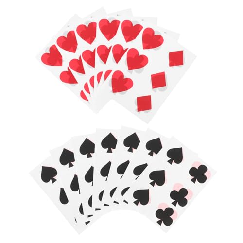 Alasum Your Party Poker Spielkarten-becheraufkleber 24er-pack Selbstklebende Aufkleber mit Retro- Einfach Anzubringen für Jeden Anlass von Alasum