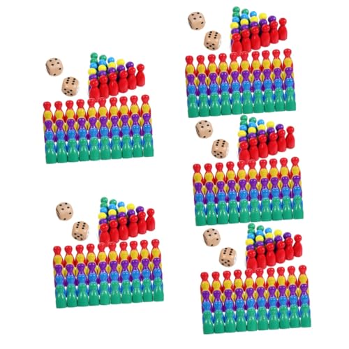 Alasum 250 STK Stück Spielfiguren Schachfiguren Schachspiel Brettspiel Schach Ludo-Brettspiel Spielset Schach in menschlicher Form Schachbrett Schachmarker Zubehör für Brettspiele Holz von Alasum