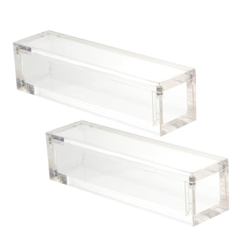 Alasum 2Er-Box für Würfel Transparente Acrylbox mit Magnetverschluss Würfelhalter-Etui Würfelaufbewahrungswürfel Magnetisches Würfeletui Würfel Vitrine von Alasum