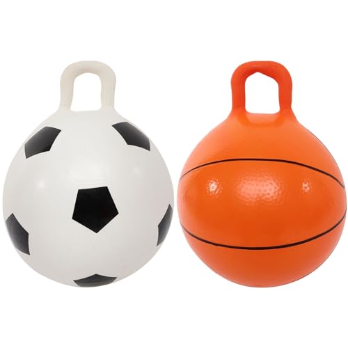 Alasum Ball Kinder Jumping Ball 2st Flummi Hühner Sport Kinderspielzeug Im Freien Draußenspiele Basketack Aufblasbarer Völkerball Kind Hüpft Sprungball Für Zu Hause Interaktiver Springball PVC von Alasum