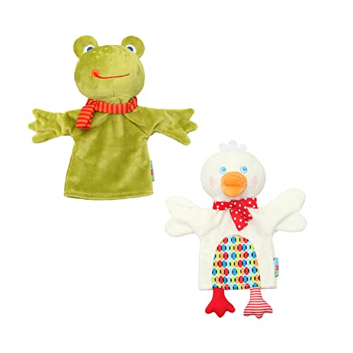 Alasum 2St Handpuppe interaktive Puppen pucktuch Soft Toy kindergardinen Welpenspielzeug für Plüschpuppen Kind Bevorzugungspuppen interaktives Plüschtier Baumwolle Green von Alasum