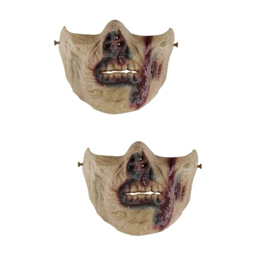 Alasum 2St Maskerade-Maske halloween costume halloween kleidung halloween kostün masken zu halloween halloweenmaske Cosplay-Masken Halbgesichtsschädelmasken Schutzmaske Halbgesichtsmaske von Alasum