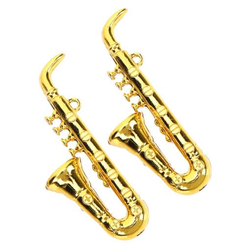 Alasum Miniatur-saxophonmodelle Für Puppenhäuser Dekorative Musikinstrumente Aus Kunststoff Detailverliebte Mini-Saxophone Zum Sammeln von Alasum