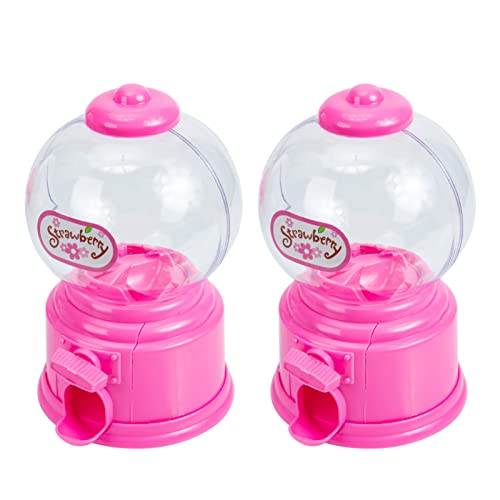 Alasum 2St Mini Twist Zuckermaschine Harter Kinderspielzeug Kaugummiautomat für knallt für Toys Süßigkeitenspender Mini-Süßigkeitenfänger Abs Rosa von Alasum