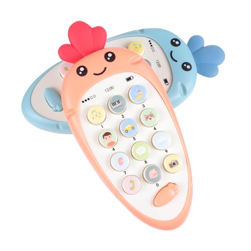 Alasum 2St Musik-Telefon- interaktives Handy Rollenspiel Babyphone Musikalisches Telefon für zahnendes Telefonspielzeug Abs von Alasum