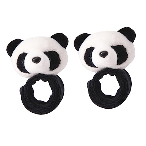 Alasum 2St Panda Papa Kreis ausgestopfte Tier-Slap-Bands Plüschtiere Drachen Ratte Hase ostergeschenke ostegeschenke Plüsch-Slap-Armbänder Party-Slap-Armbänder Stoff Black von Alasum