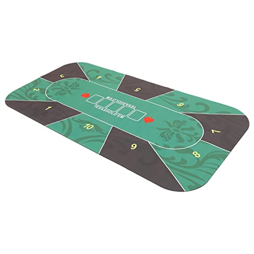 Alasum 2St Pokerchip-Tuch pokerauflage Poker Matte Gaming mat Faltbare Tischunterlage klappbare Pokertischplatte tischdecken Bedruckte Tischdecke Brettspiel-Tischmatte Gummi Green von Alasum