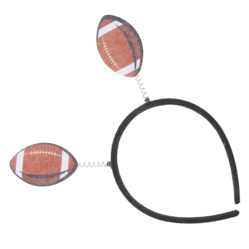 Alasum 2St Rugby-Stirnband Spieltags-Fußball-Stirnband Zubehör für Fußballpartys Fußball-Stirnbänder Rugby Kopfband Rugby Kopfschmuck Stirnband für Sportspiele Sport Stirnband ABS Brown von Alasum