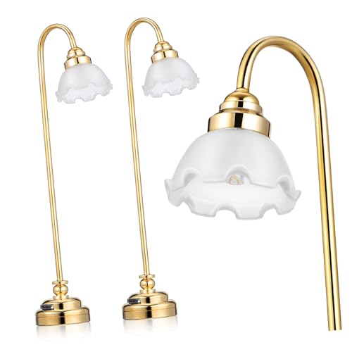 Alasum 2St Schreibtischlampe Babypuppenkleidung Miniaturen Puppenbett Mädchen lampen für puppenstuben Lampe für puppenstube Mini-Puppenstubenlampe Minilicht Plastik von Alasum