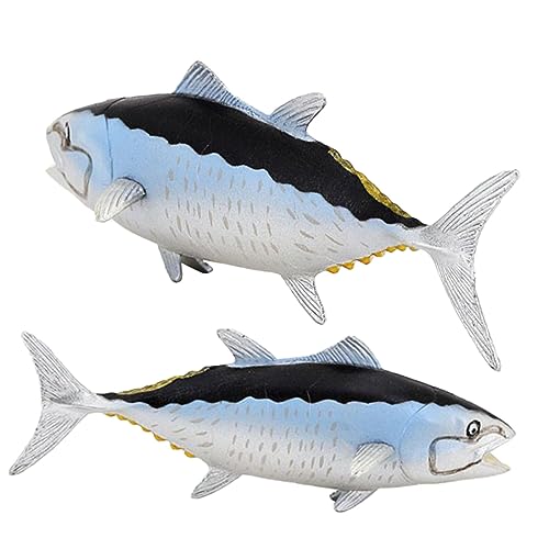 Alasum 2St Simulierter Thunfisch Fisch Dekoration Meerestiermodell Tischminiaturen Spielzeug für Tiefseefischfiguren hühner Spielzeug kinderknallzeug Fisch-Statue Desktop-Fischstatue PVC von Alasum