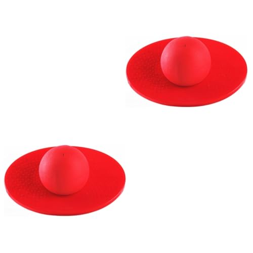 Alasum 2St Springender Spielzeugball Spielzeug für Kinder kinderspielzeug Children Toys spielzeuge für Kinder Balance Ball Sprungbrett Hüpfbälle für Kinder Trick Yoga-Ball Fitnessball rot von Alasum