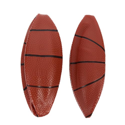 Alasum 2St aufblasbarer Ball Spielzeug für Kinder kinderspielzeug Toys for Boys Kinder, die Basketball hüpfen prallen tragbarer Kleiner Basketball Basketballspielzeug aufblasen PVC Brown von Alasum