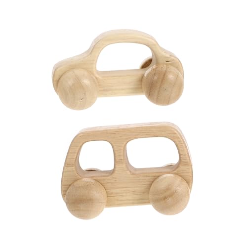 Alasum 2St hält Auto Teething Toys Sensory Toys laufwagen Montessori-Spielzeug für Kinder -Beißspielzeug Kinderauto greifspielzeug aus Holz Beißspielzeug aus Holz von Alasum