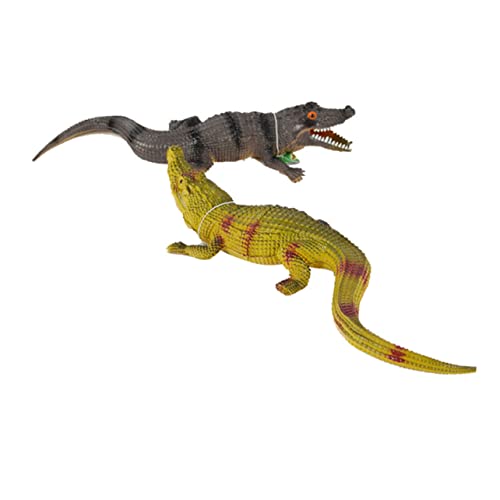 Alasum 2St tierisches Spielzeug Krokodil Figur realistisches zootier Party Streich Tier Halloween Spielzeug Halloween Toys Spielzeuge kniffliges Spielzeug Streichspielzeug für Tiere von Alasum