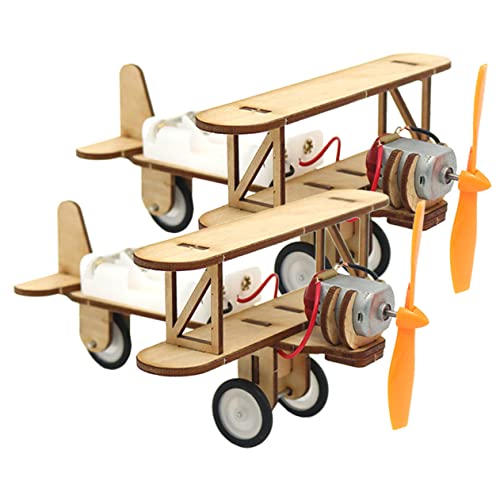 Alasum 2St zartes Puzzle- bastel Set für wheinatsgeschenke Bastelset für DIY Holzspielzeug Lernspielzeug DIY-Puzzle- Flugzeugpuzzle aus Holz Modellflugzeug von Alasum