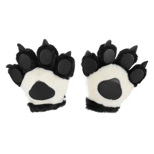 Alasum 2st Bärentatzen Handschuhe Outfit Tier-Cosplay-kostüm Winterhandschuhe Flauschige Klauenhandschuhe Handschuhe Für Hundepfoten Kawaii Handschuhe Winter Warme Handschuhe Plüsch Black von Alasum