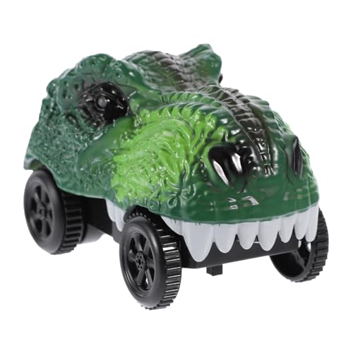 Alasum 2st Dinosaurier-Auto Puzzle-Spielzeug Elektroauto Für Kinder Rc Auto Für Kinder Mini-Auto Mit Fernbedienung Ersatz-schienenwagen Spielzeugautobahn Kinder Leuchtendes Auto Abs Green von Alasum