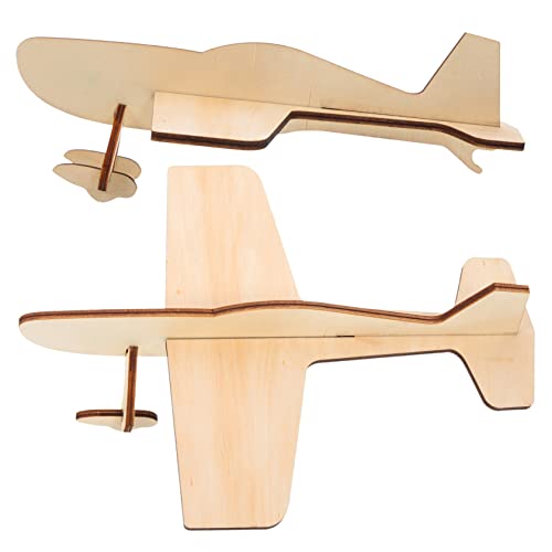 Alasum 2st Gekritzel-montagespielzeug Gehirnspielzeug Jungen Kinderspielzeug Denksportaufgabe Für Kleinkinder 3D-rätsel Bausätze Für 3D-Puzzles 3D-Flugzeug-Puzzle Junge Spielzeug Holz von Alasum