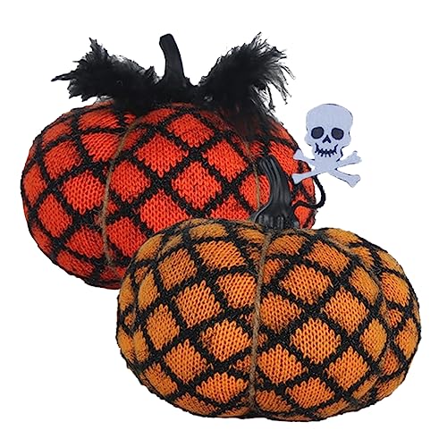 Alasum 2st Halloween-kürbisspielzeug Für Kinder Mit Kürbis Gefülltes Wurfkissen Künstliche Halloween-kürbisse Gefälschte Halloween-kürbisse Schönes Kürbiskissen Halloween-dekor Polyester von Alasum