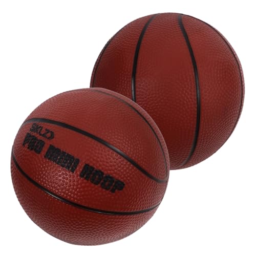 Alasum 2st Kinderbasketball Miniball Für Kinder Basketballkorb Mini-sportbälle Kugeln Für Mini Hoop Jugendbälle Für Den Park Outdoor-Spielzeug Für Kinder Mädchen-Basketball Brown PVC von Alasum