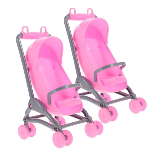 Alasum Mini Babywagen Simulation Kinderwagen Modell Aus Für Kreative Rollenspiele Perfekt Für Puppen Und Spielhäuser Pink von Alasum