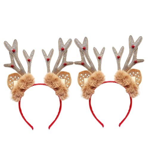 Alasum 2st Kopfschmuck Aus Weihnachtlichem Geweih Stirnband Rentier Kostüm Geweih Haarreifen Weihnachtsstirnbänder Gefälligkeiten Für Weihnachtsfeiern Weihnachtskostüm Zubehör Flanell von Alasum