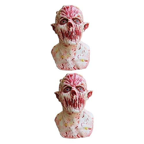 Alasum 2st Maskerade-maske Halloween Abschlussball Requisiten Haube Cosplay-maske Kapuzenmasken Cosplay-horror-maske Zombie-maske-maskerade Geistermaske Kopfstützen Zombie-kostüm-maske von Alasum