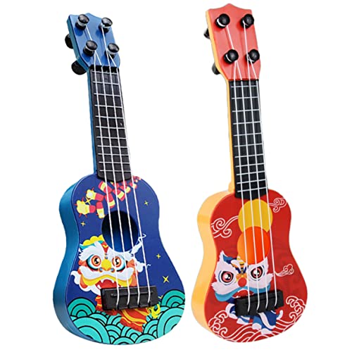 Alasum 2st Mini-Gitarre Kleinkind-Ukulele Mädchen Gitarre Kleinkindgitarre 2 Jahre Alt Kindergitarre Kinder Ukulele Für Anfänger Spielzeuggitarre Für Kleinkinder 1-3 Kleine Gitarre Abs von Alasum