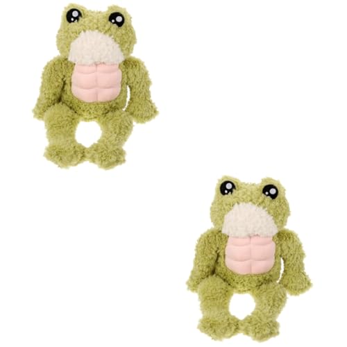 Alasum 2st Muskeltierpuppe Muskelfrosch-plüschtier Babypuppe Für Frauen Kuscheltiere Für Babys Plüschfrosch Waschbare Froschpuppe Kinderspielzeug Kuscheltiere Stofftiere Pp Baumwolle von Alasum