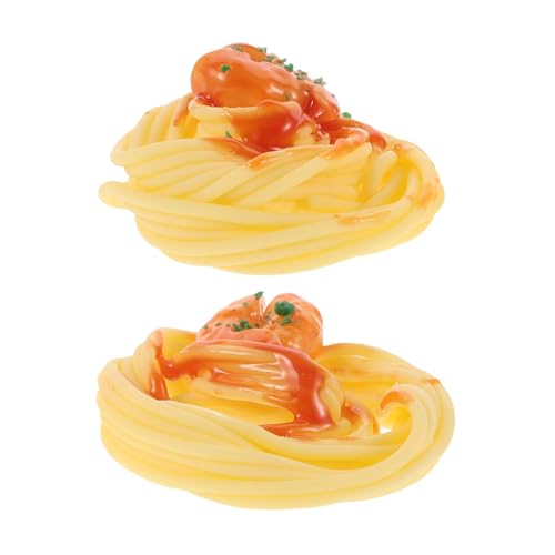 Alasum 2st Pasta-Modell Essensmodelle Vorgeben Simulierte Requisiten Für Das Szenenlayout Simuliertes - Künstliche -Modelle -Requisite Plastik von Alasum