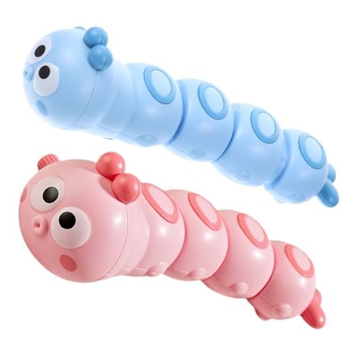 Alasum Kids Toys 2st Raupe Spielzeug Raupe Zappeln Raupe Ausstrecken Raupe Babyspielzeug Lernspielzeug Fidget Slug Spielzeug Wackelschnecke Sinnesschnecke Raupe Zappelspielzeug Gehirnspielzeug Abs von Alasum