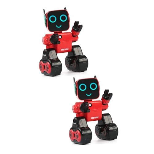 Alasum 2st Roboter-kit- Ferngesteuerte Roboter Rc-Roboter Für Kinder Modellroboter Kit-Roboter Spielzeug Rot von Alasum