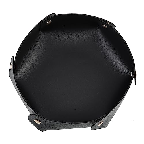 Alasum 2st Würfelfach Klapptablett Tischwürfelschale Tischablage Home-Desktop-würfelablage Faltwürfel Faltbare Würfelablage Party Würfel Tablett Würfel-aufbewahrungsplatte Black Pu von Alasum