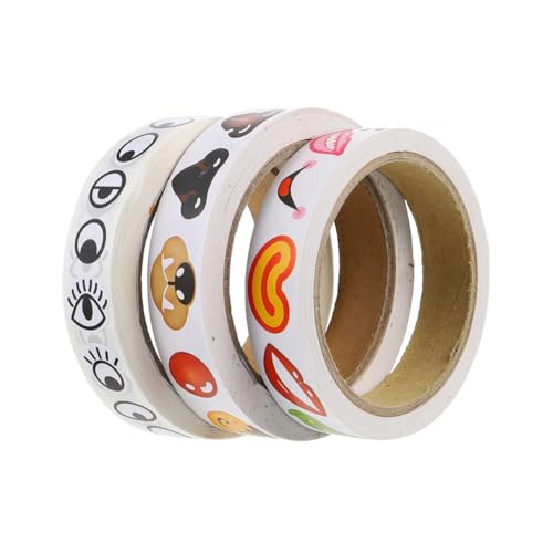 Alasum 3 Rollen DIY Aufkleber Augen Nasen Mund Sticker für Selbstklebend Bunte und Schwarz Weiße Motive Leicht Haftend und Rückstandsfrei Entfernbar für Bastelprojekte und Notizbücher Alasum 3 Rollen DIY Aufkleber Augen Nasen Mund Sticker für Selbstklebend Bunte und Schwarz Weiße Motive Leicht Haftend und Rückstandsfrei Entfernbar für Bastelprojekte und Notizbücher von Alasum