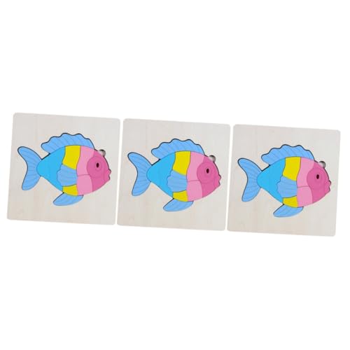 Alasum 3 STK 3D-Speicher-Puzzle Pädagogisches Spielzeug Kinder Puzzle Kleinkind Spielzeug kleinkinderspielzeug kinderga Holzpuzzle pädagogisches für Kinder Hölzern Colorful von Alasum