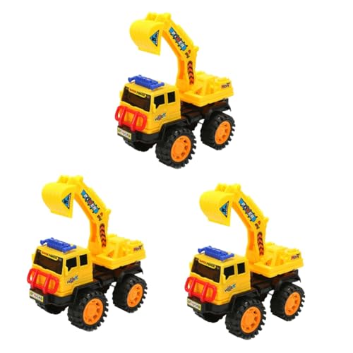 Alasum 3 STK Engineering-LKW-Spielzeug Spielzeug Für Baufahrzeuge Bagger Modell Baggerspielzeug Für Kinder Kinderautos Spielzeug Spielzeuge Kinderspielzeug Baggerwagen Für Kinder Yellow von Alasum