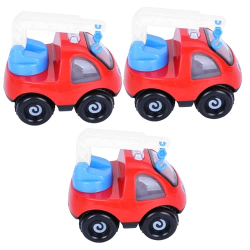 Alasum 3 STK Kranwagen für Kinder sankastenspielsachen babyteller trinkhalter Kinderwagen Educational Toys Spielzeugauto mit Greifarm -Trägheitsauto technisches Spielzeugauto rot von Alasum