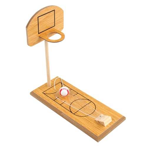 Alasum 3 Sätze Finger-basketballspiel Indoor-spielset Mini-basketballball Tabletop-Basketball Indoor-basketbälle Basketball Drinnen Mini-Bowling Basketball Spiel Light Brown Bambus von Alasum