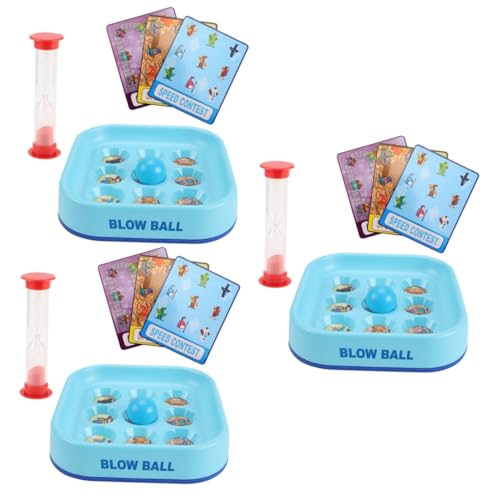 Alasum 3 Sätze Spielball Schach Kugelbalancierende Blasspiele Gleichgewichtsblasende Spielzeuge interaktives Spielzeug kinderspielzeug Spielzeug mit schwimmendem Ball Schlagball Abs Blue von Alasum