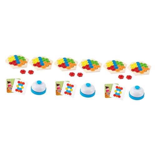 Alasum 3 Sätze Waben-Puzzle-Blöcke 3D-Puzzle Denksportspielzeug passendes Puzzle interaktive Spiele Kinder holzspielzeug Puzzle-Spielzeug für Kinder pädagogisches Spielzeug hölzern von Alasum